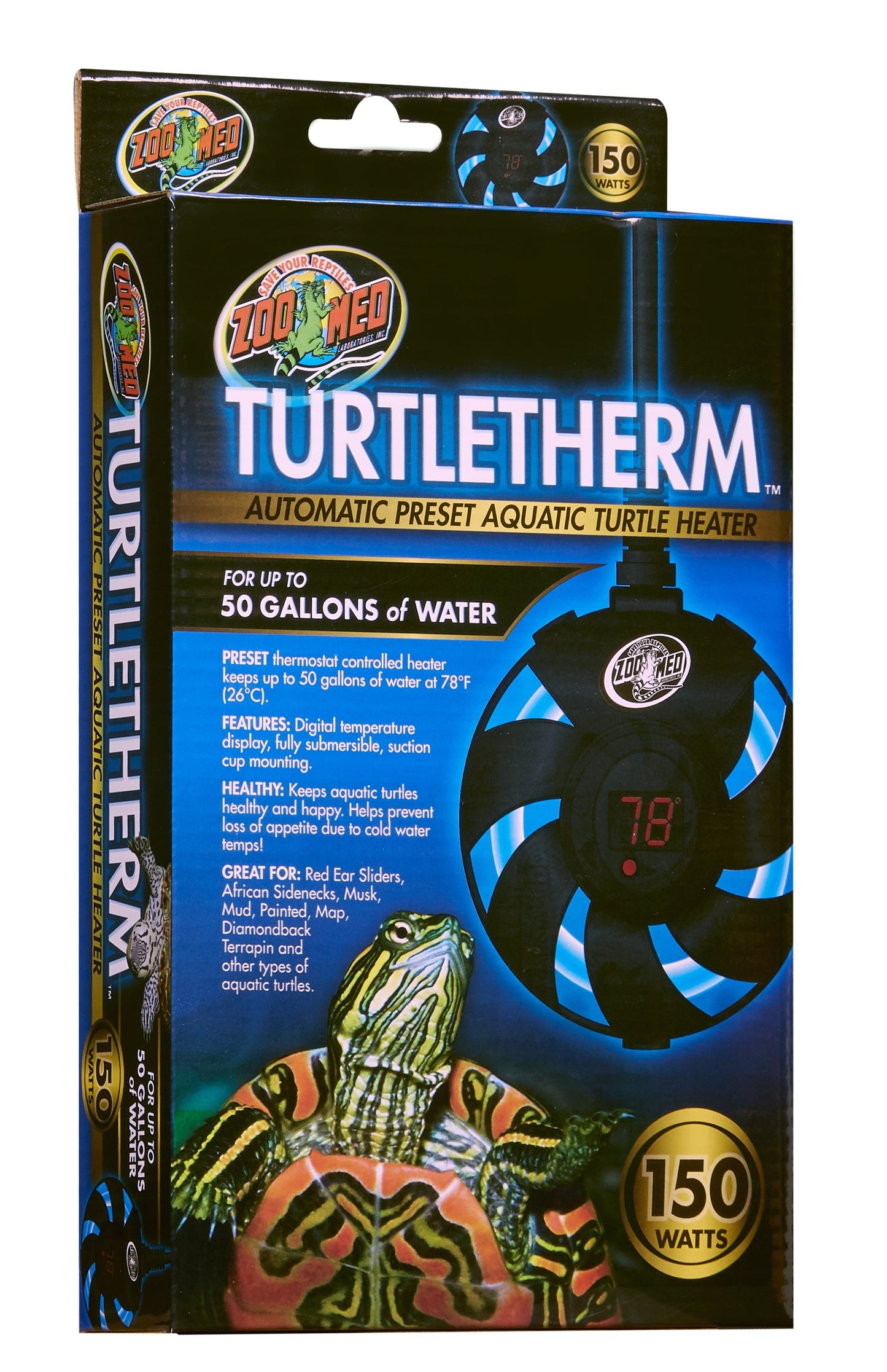 Zoo Med TurtleTherm Automatic Preset Aquatic Turtle Heater