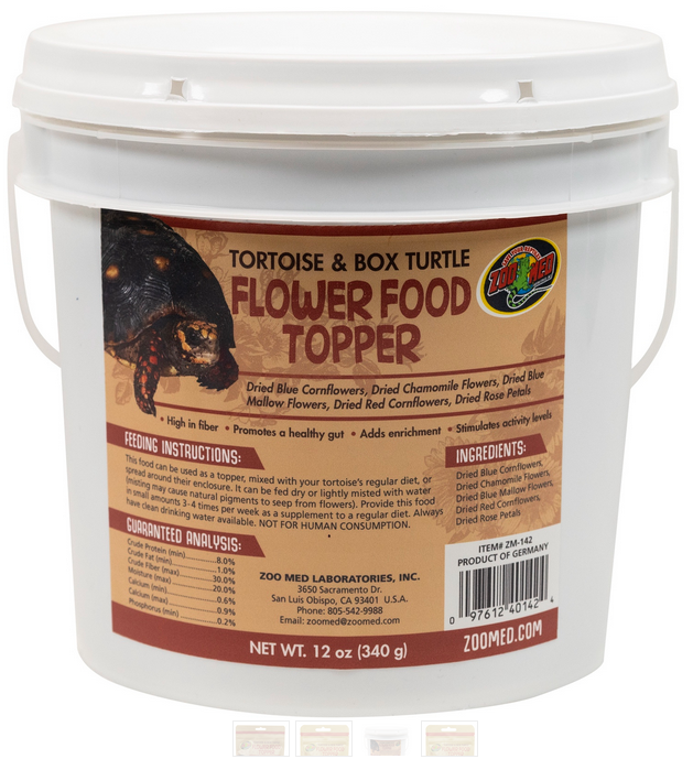 Zoo Med Tortoise & Box Turtle Flower Food Topper