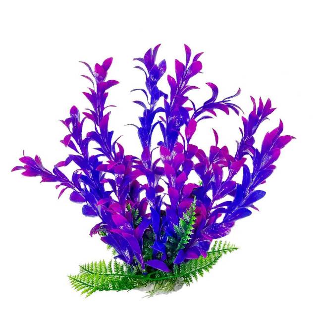 AQUATOP Artificial Plant W/ Weighted Base -Hygro-Like (Pink/Purple)