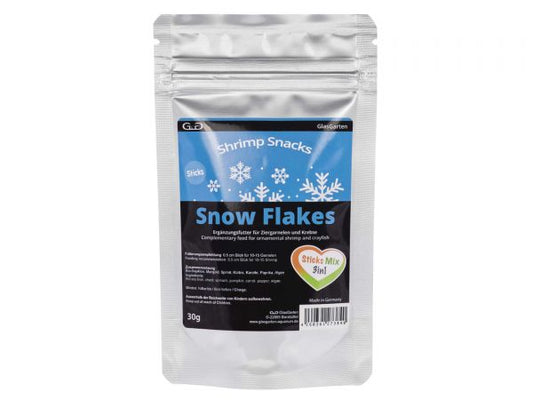 GlasGarten Shrimp Snacks Snow Flakes - Sticks Mix 3in1 30g